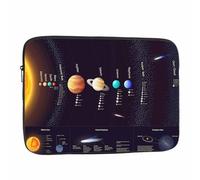 Nicokee Laptop Sleeve Bag 15.4 15.6 Inch,Solar System Scientific Sun Moon Planet Space Protective Polyester Computer Cases Laptop Cover Briefcase Bag Tablet Travel Cover