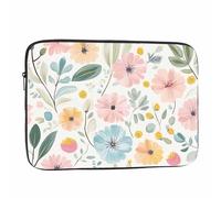 Nicokee Laptop Sleeve Bag 15.4 15.6 Inch,Spring Flowers Lovely Floral Protective Polyester Computer Cases Laptop Cover Briefcase Bag Tablet Travel Cover