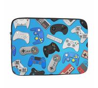 Nicokee Laptop Sleeve Bag 15.4 15.6 Inch,Video Game Controller Blue Protective Polyester Computer Cases Laptop Cover Briefcase Bag Tablet Travel Cover
