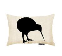 Nicokee Throw Pillow Cover New Zealand National Symbol Kiwi Bird Decorative Pillow Case Home Decor 20x12 Inches Pillowcase