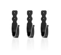 NiCola 3 Pack Wrought Iron Hooks, Cast Iron Coat Hook with Screws, Vintage Decorative Wall Hook for Hanging Coats Bags Towels Hats