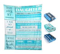 NiCola Daughter Gift, Birthday Gift for Daughter from Mom&Dad, to My Daughter Throw Blanket 150x130CM, Christmas/Graduation/Valentine's Day Gift for Daughter