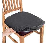 NiCola Dining Chair Covers Set of 4 Black, Stretchable Stretch Chair Slipcover with Ties, Washable Chair Cushion Covers for Banquet, Kitchen, Party, Hotel (black, Set of 4)
