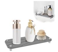 NiCoLa Grey Sink Organiser - Kitchen & Bathroom Quick Dry Sponge Holder, Narrow Instant Dry Organizer, Pattern 2