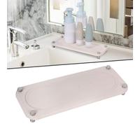 NiCoLa Kitchen Bathroom Sink Organiser Tray - Instantly Dry Caddy for Countertop (Beige, Pattern1)