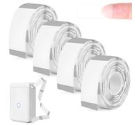 Nicola Label Maker Tape 12mm Self Adhesive Labels for Classification Thermal Printer Labels Roll Label Sticker Paper Printer P15/P12/Q2/HP1/HP4/D32/D35 Labeling Tape Replacement（Transparent，12mm）