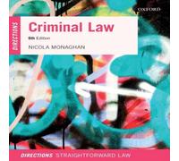 Nicola Monaghan Criminal Law Directions Paperback Book Nicola Monaghan Multicolor