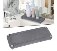 NiCoLa Sink Organiser Tray Kitchen Bathroom Instantly Dry Sink Tray, Dark Grey Sink Caddy Organizer for Kitchen Bathroom Sink Countertop (Dark Grey, Pattern 1)
