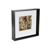 Nicola Spring 10 x 10 3D Shadow Deep Box Photo Frame - Craft Display Picture Frame with 6 x 6 Mount - Black