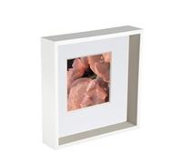 Nicola Spring 10 x 10 3D Shadow Deep Box Photo Frame - Craft Display Picture Frame with 6 x 6 Mount - White