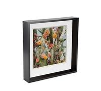 Nicola Spring 10 x 10 3D Shadow Deep Box Photo Frame - Craft Display Picture Frame with 8 x 8 Mount - Black