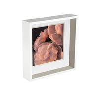 Nicola Spring 10 x 10 3D Shadow Deep Box Photo Frame - Craft Display Picture Frame with 8 x 8 Mount - White