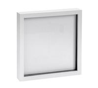 Nicola Spring 10 X 10" Photo Frame - White - 3D Photo Frame Picture Frame Box Portrait Display Case (53 X 53Cm)