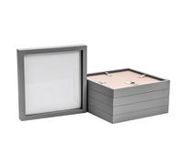 Nicola Spring 10 X 10" Photo Frames - Grey - 3D Photo Frame Picture Frame Box Portrait Display Case (53 X 53Cm) Set Of 5