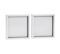 Nicola Spring 10 X 10" Photo Frames - White - 3D Photo Frame Picture Frame Box Portrait Display Case (53 X 53Cm) Set Of 2