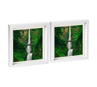 Nicola Spring 10" x 10" White 3D Box Photo Frames - 8" x 8" Mount - Ivory - Pack of 2