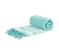 Nicola Spring 100% Cotton Bath Towel Turkish Style Hamman Blanket Bath Sheet - 160 x 90cm in Light Blue Nicola Spring Light Blue
