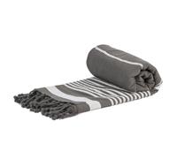 Nicola Spring 100% Cotton Bath Towel Turkish Style Hamman Blanket Bath Sheet - 160 x 90cm in Stone Nicola Spring Stone