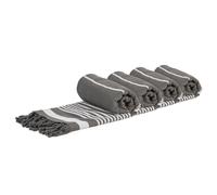 Nicola Spring 100% Cotton Bath Towel Turkish Style Hamman Blanket Bath Sheet - 160 x 90cm (x4) in Grey Nicola Spring Grey