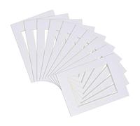 Nicola Spring 10x White Picture Mount for A5 Shadow Box Frame - Photo Size 4" x 6" - Deep Glass Photo Picture Flower Craft Memory Wall Display