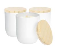 Nicola Spring 130g Coconut & Lime Soy Candles - Pack of 3 - Fruity Summer in White Nicola Spring White
