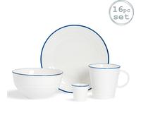 Nicola Spring 16 Piece White Farmhouse Dinner Set Nicola Spring White