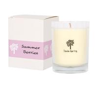 Nicola Spring 160g Summer Berries Soy Wax Candle - Fruity Fresh Scented Jar in Clear Nicola Spring Clear