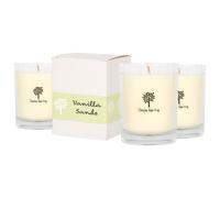 Nicola Spring 160g Vanilla Sands Soy Candles - Pack of 3 - Sweet Creamy Glass in Clear Nicola Spring Clear