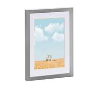 Nicola Spring 1x Grey A4 (8" x 12") Photo Frame with White A5 Mount - Glass Aperture Home Picture Wall Hanging Landscape Portrait Display