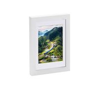 Nicola Spring 1x White 5" x 7" Photo Frame with White 4" x 6" Mount - Glass Aperture Home Picture Wall Hanging Landscape Portrait Display