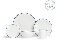 Nicola Spring 20 Piece White Farmhouse Dinner Set Nicola Spring White