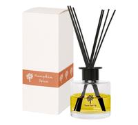 Nicola Spring 200ml Pumpkin Spice Reed Diffuser - Autumn Spiced Home Scent Jar in Clear Nicola Spring Clear