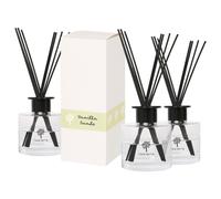 Nicola Spring 200ml Vanilla Sands Reed Diffusers - Pack of 3 - Sweet Creamy in Clear Nicola Spring Clear