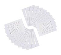 Nicola Spring 20pc Picture Photo Mounts Set - To Fit Frame Size 8 x 10 for Image Size 5 x 7 - White