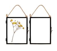Nicola Spring 2X Hanging Metal Photo Frames - 5" X 7" - Black - Picture Frame Wall Mounted Frame With Rope