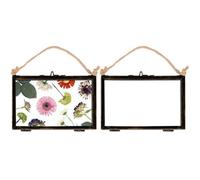 Nicola Spring 2X Hanging Metal Photo Frames - 6" X 4" - Black - Picture Frame Wall Mounted Frame With Rope