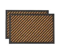 Nicola Spring 2X Heavy Duty Door Mats - Diagonal - Durable Polypropylene Non-Slip Pvc Indoor Outdoor Entrance Mat Stylish Doormat