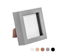 Nicola Spring 3D Box Photo Frame - 4 x 4" - Pack of 1 in Grey Nicola Spring Grey