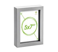 Nicola Spring 3D Box Photo Frame - 5 X 7" - Grey