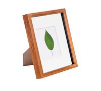 Nicola Spring 3D Box Photo Frame - 8 x 10" with 4 x 6" Mount - Grey Mount in Dark Brown Nicola Spring Dark Brown