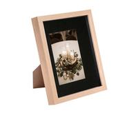 Nicola Spring 3D Box Photo Frame - 8 X 10" With 4 X 6" Mount - Light Wood/black