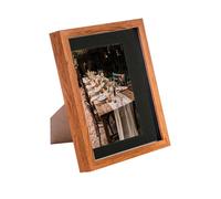Nicola Spring 3D Box Photo Frame - 8 x 10" with 5 x 7" Mount - White Mount in Dark Brown Nicola Spring Dark Brown