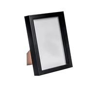 Nicola Spring 3D Box Photo Frame A5 6 x 8 Inch - Black Wood Effect | Sturdy Acrylic Construction, Portrait & Landscape Display, Folding Rear Stand, Wall-Mountable Design, Floating-Style Display