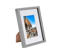 Nicola Spring 3D Box Photo Frame With A5 Mount - A4 (8" X 12") - Grey/white