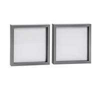 Nicola Spring 3D Box Photo Frames - 10 x 10" - Pack of 2 in Grey Nicola Spring Grey