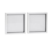 Nicola Spring 3D Box Photo Frames - 10 x 10" - Pack of 2 in White Nicola Spring White