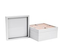 Nicola Spring 3D Box Photo Frames - 20 x 20" - Pack of 5 in White Nicola Spring White