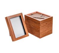 Nicola Spring 3D Box Photo Frames - 4 x 6" - Pack of 5 in Dark Brown Nicola Spring Dark Brown