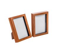 Nicola Spring 3D Box Photo Frames - 5 x 7" - Pack of 2 in Dark Brown Nicola Spring Dark Brown