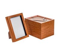 Nicola Spring 3D Box Photo Frames - 5 x 7" - Pack of 5 in Dark Brown Nicola Spring Dark Brown